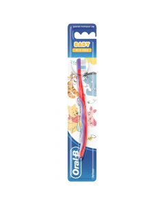 Toothbrush for children, Oral-B, plastic and synthetic fiber, 18 cm beige, 1 piece