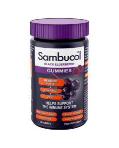 Suplement ushqimor në formë karamele xhelatinoze të përtypshme për rritjen e imunitetit, Sambucol Gummies, 30 copë