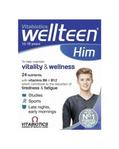 Supportive nutritional supplement, developed especially for teenagers and young men aged 13-19 years old, Wellteen® Him