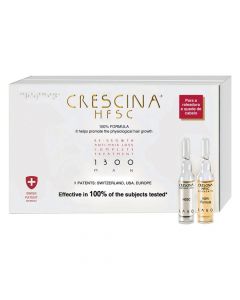 Topical dermo-cosmetic treatment against hair loss for men, for treatment in the severe stage of hair loss, Crescina PLC12 1300 Man