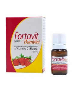 Nutritional multivitamin supplement for children, Fortavit, with vitamin C and fluoride