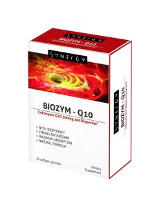 Nutritional supplement with coenzyme Q10, Synergy Biozym Q10 100 mg