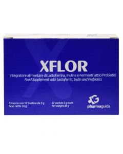 Nutritional supplement with Lactoferrin, Inulin, lactic enzymes (probiotics), XFLOR