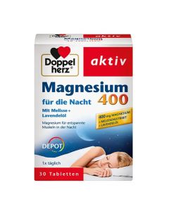 Nutritional supplement, with magnesium, DoppelHerz, which promotes sleep.