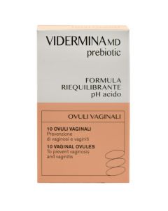 Prebiotic ovules, VIDERMINA, with a rebalancing formula, with acidic pH