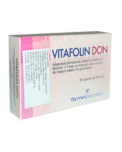 Suplement ushqimor me vitamina dhe minerale, Vitafolin Don 550 mg, 30 kapsula