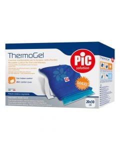Thermogel, mbajtese xheli  i ripërdorshëm për terapi të nxehtë / të ftohtë, me mbulesë komoditeti, brez elastik i pershtatshem.