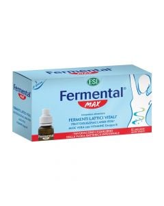 Fermental Max nutritional supplement, with live lactic enzymes, fructo-oligosaccharides, Aloe Vera and B vitamins