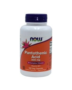 Suplement ushqimor me vitaminë B5, Now Pantothenic Acid 500 mg.