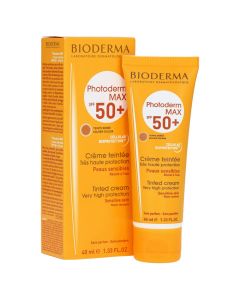 Golden colored sun cream for sensitive skin, Bioderma Photoderm Max SPF 50