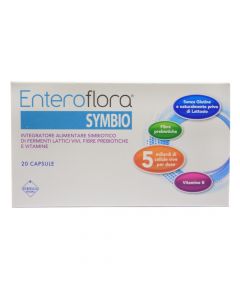 Suplement ushqimor Enteroflora Symbio, me fermente laktike, fibra prebiotike dhe vitamina