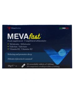 Nutritional supplement, Mevafast, which helps the nervous system and promotes sleep.