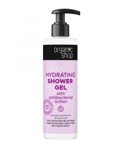 Moisturizing shower gel for body skin, Lavender Essential Oil & Lactic Acid, Organic Shop, 280 ml