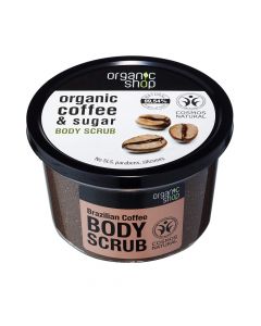 Scrub trupi, Brazilian Coffee & Sugar, Organic Shop, 250 ml