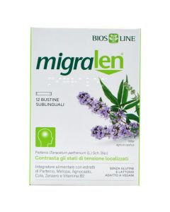 Nutritional supplement, Migralen, which helps relieve headaches.