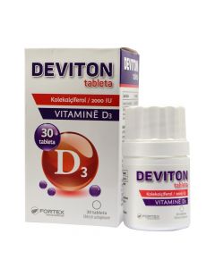 Suplement ushqimor për mirëmbajtjen e kockave, me vitaminë D3, D3 2000 iu X 30 tableta