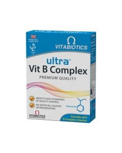 Suplement ushqimor me kompleks vitaminash B, Vitabiotics Ultra Optimum Strengh, 60 tableta