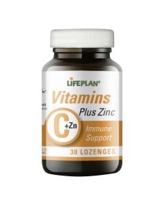 Suplement ushqimor, Vitamin C & Zinc, Lifeplan, 30 tableta të përtypshme