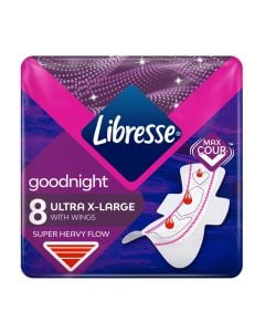 Sanitary napkins, Libresse, Goodnight Ultra X Large, 8 pieces