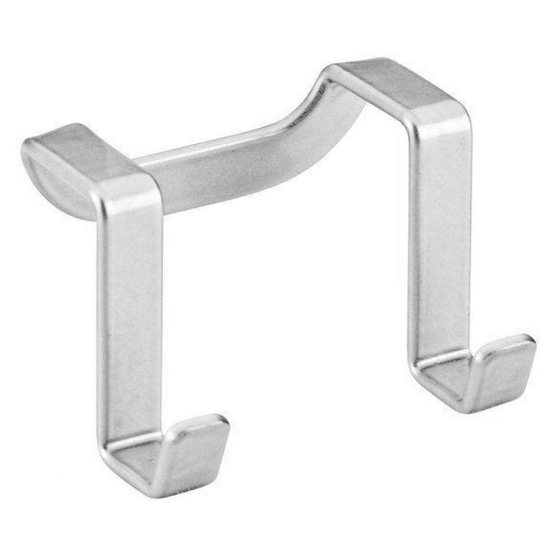 Double hook, Galileo, polytherm® coating, grey, 6x4 cm Meg