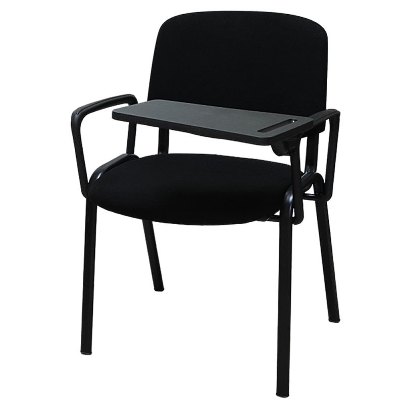 Conference table, metal structure, foam and fabric, black