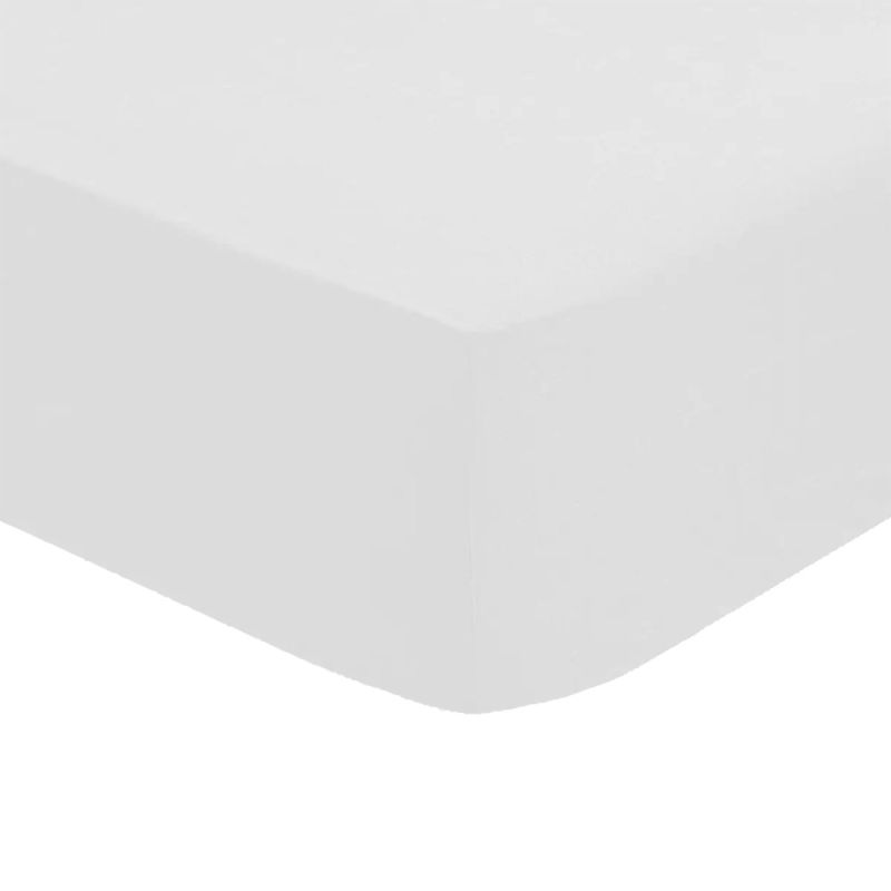 Double bed linen, cotton, white, 140x190 cm Megatek