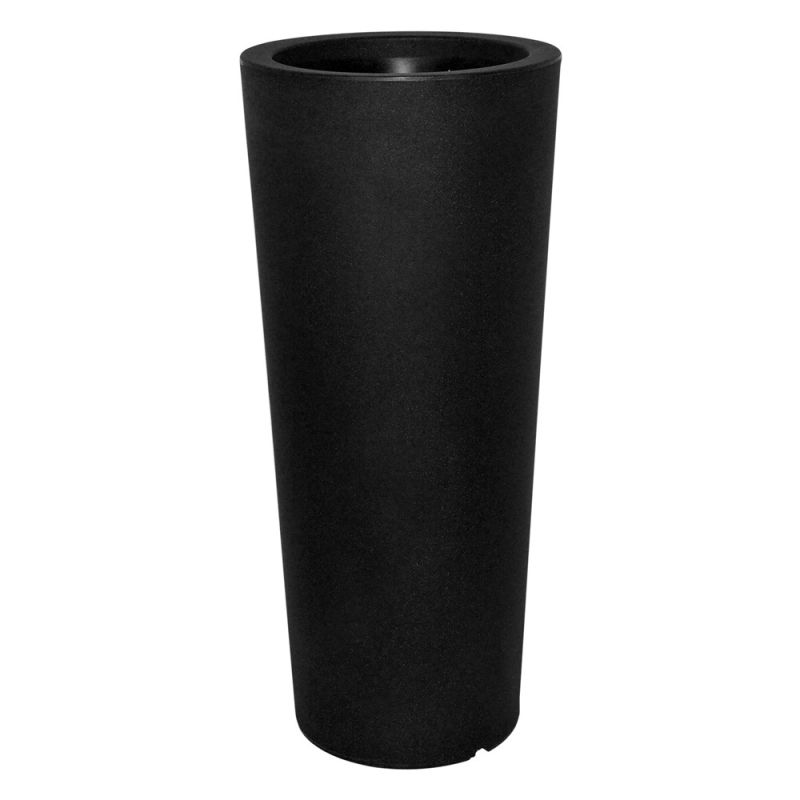 Flower pot conic, CONO ESSENTIAL, plastic, anthracite, Ø45 x