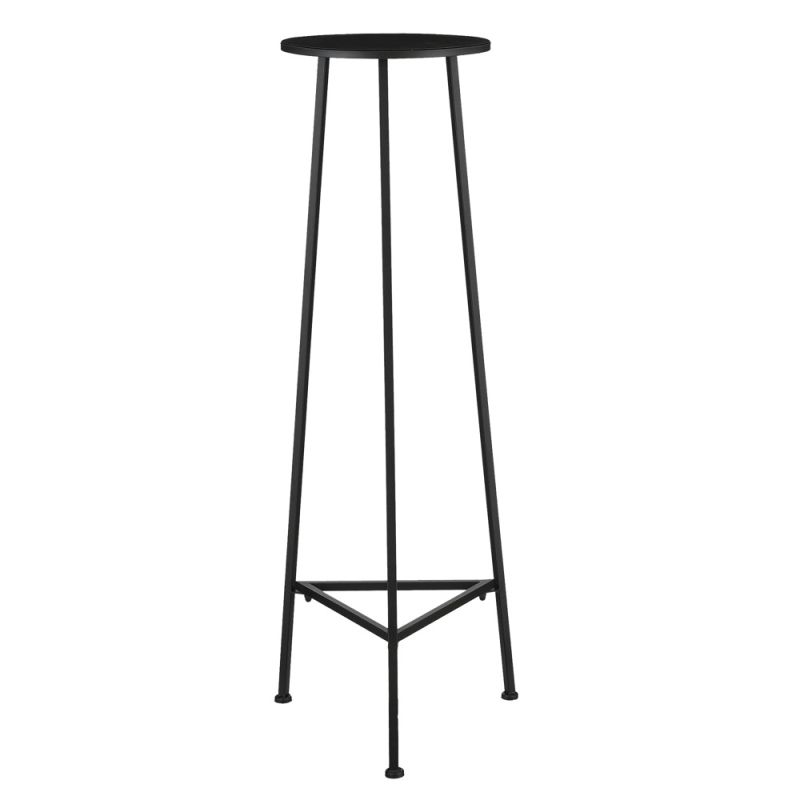 Side table, metal, black, Ø35xH120 cm Megatek