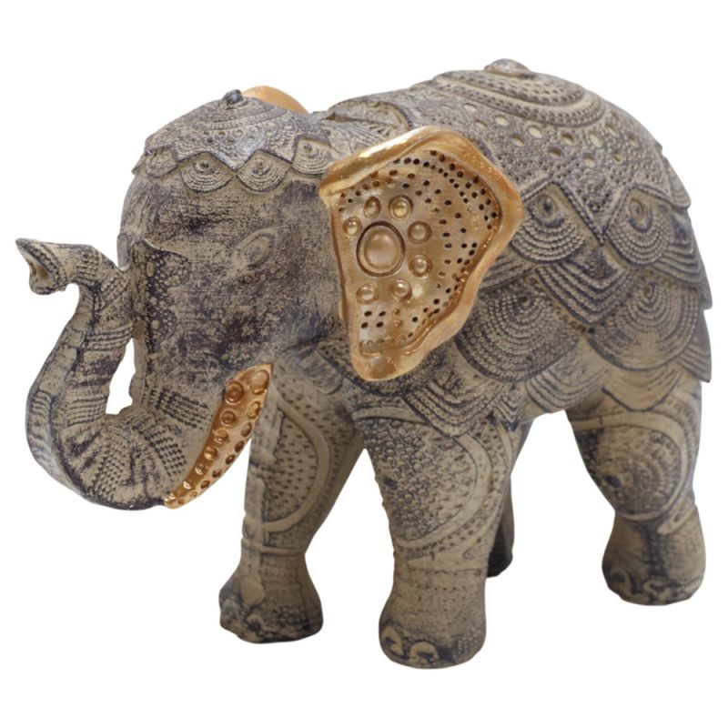 Decorative object, Elephant, resine, dark grey, 16×7xH11 cm