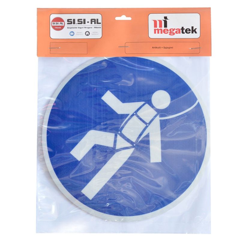 Safety Rope Signs Construction signs, the use of ropes is mandatory, ᴓ20 cm