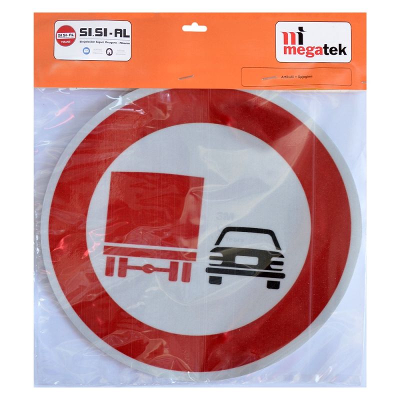 Adhesive for trucks, sign of stop overtaking of the truck, ᴓ