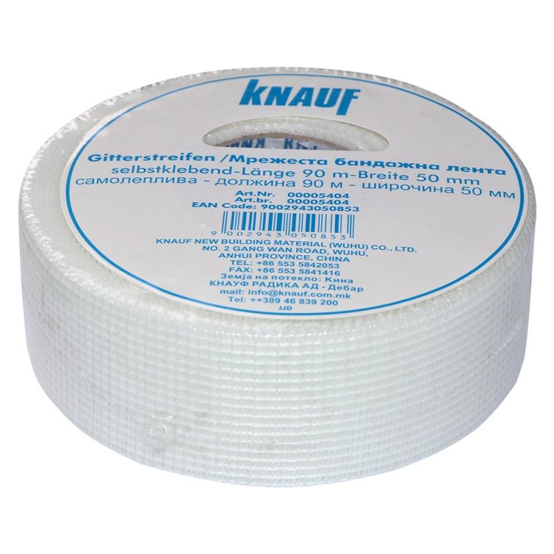 Selfadhesive gauze for joining gypsum tiles, KNAUF, 90m/rol