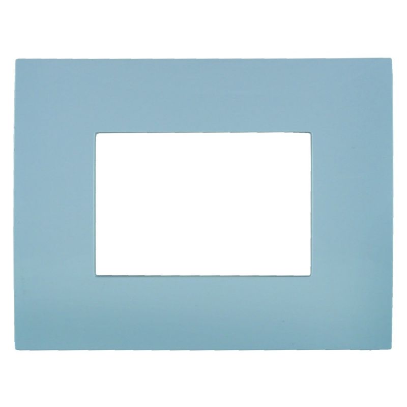 ABB cover frame, 3 module, blue color | Megatek