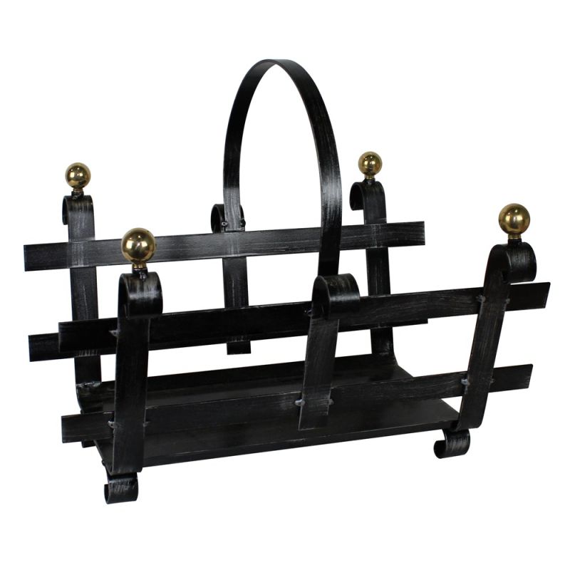 Fire log holder 40x50 cm antique brass Megatek