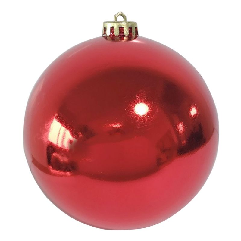 Decorative sphere, plastic, red/shiny, dia 25 cm, 1 pc Meg