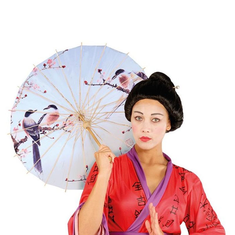 Japanese umbrella, wood, 82 cm, assorted, 1 piece Megatek