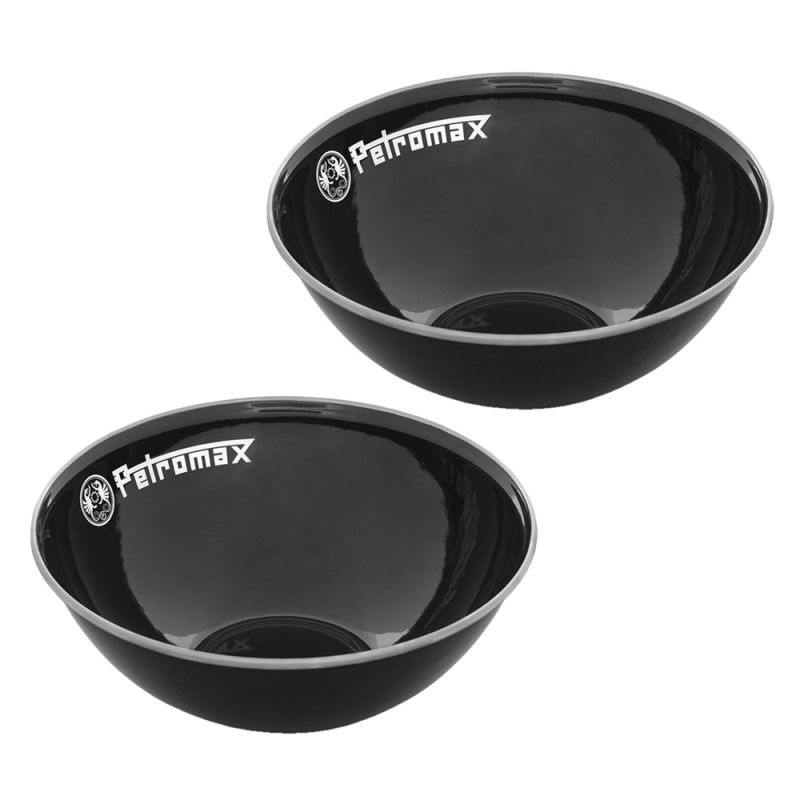 Petromax Black Enamel Camping Bowls, 2 pieces Megatek