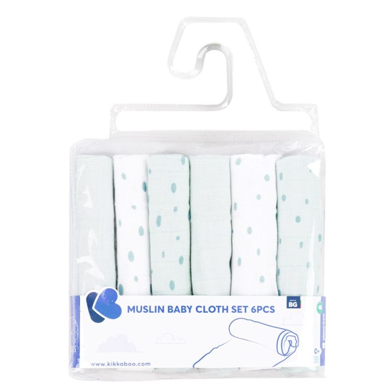 Cotton diapers for babies, Kikka boo, 30x30 cm, mixed blue,