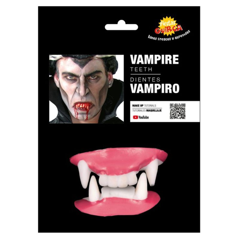 Vampire teeth, for halloween, 5.5x2x2.5 cm, plastic, 1 piece