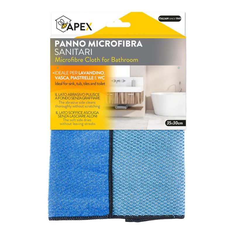 Toilet cleaning cloth, Apex, microfiber, 35x30 cm, blue, 1 p