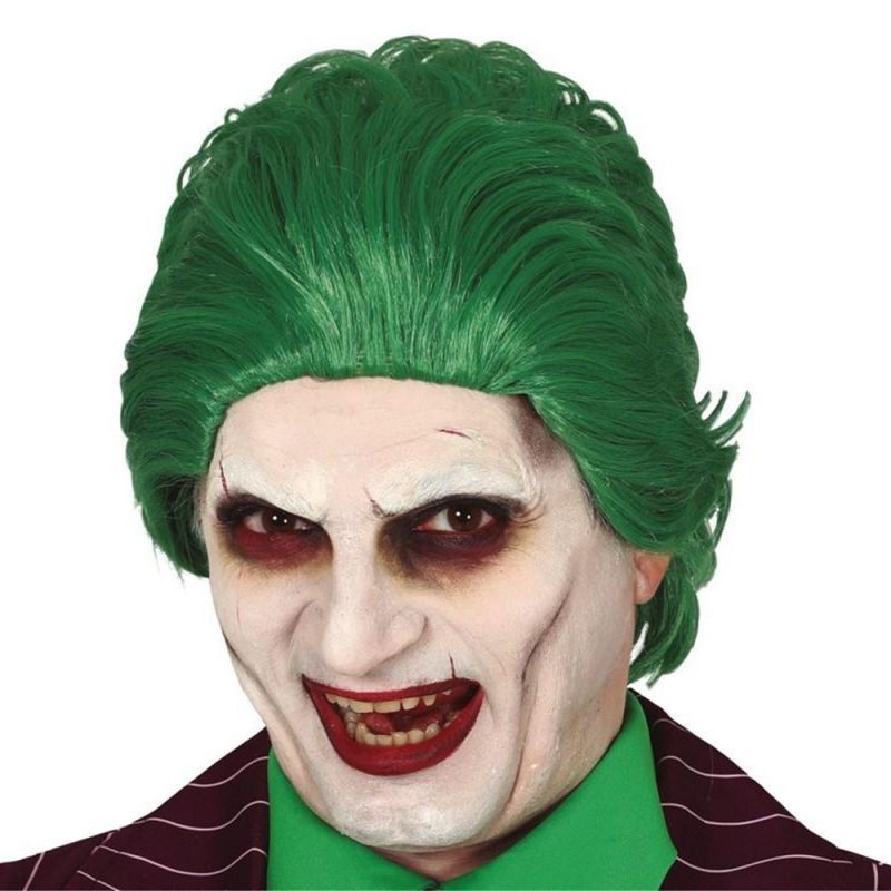 Scary Wig, Joker, Synthetic, Green | Megatek