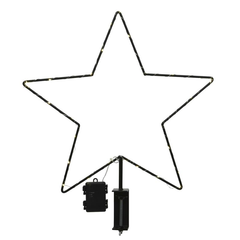 Decorative star, with LED lighting, 4x50x64cm, with battery.