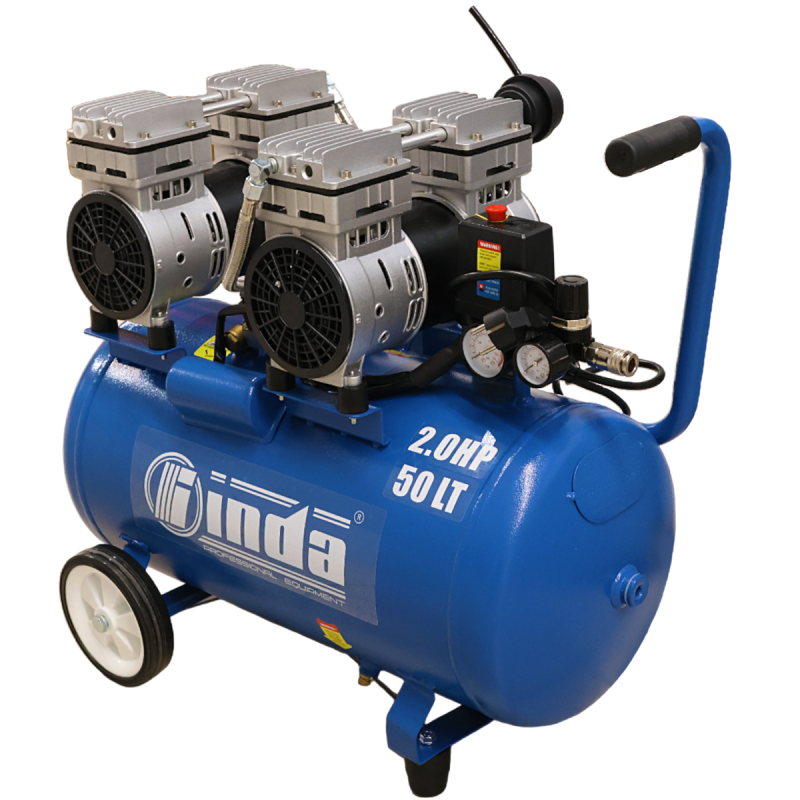 Kompresor ajri OFS7502-50, 50 lt, 2x1 HP, 8 bar, 2x130 lt/mi