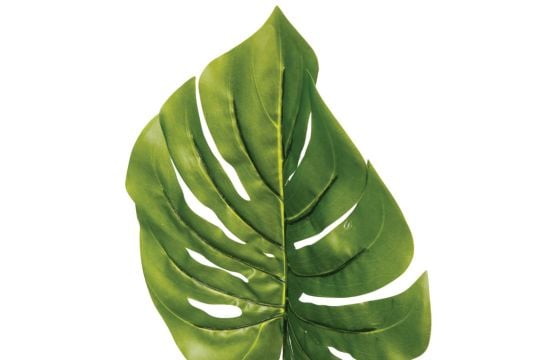 Artificial flower, Philo Monstera, plastic, green, 90 cm | M