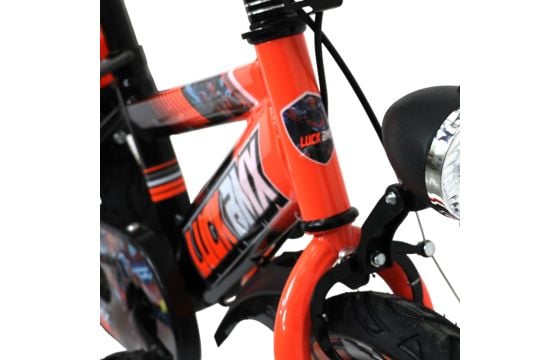 Biçikletë për fëmijë, Luck BMX, 12 , ngjyra portokalli me të