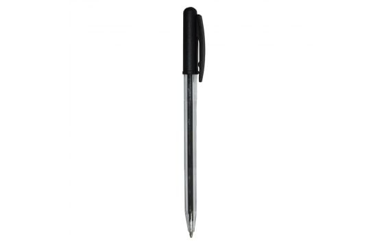 Ballpoint pen, Tratto, plastic, 15x0.7 cm, black and transpa
