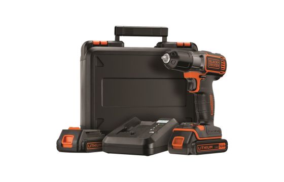 Cordless drill with battery, Black 