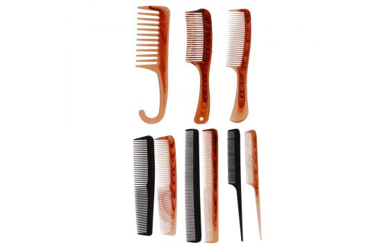 Hair comb plastic, mixed, 1 pieces | Megatek