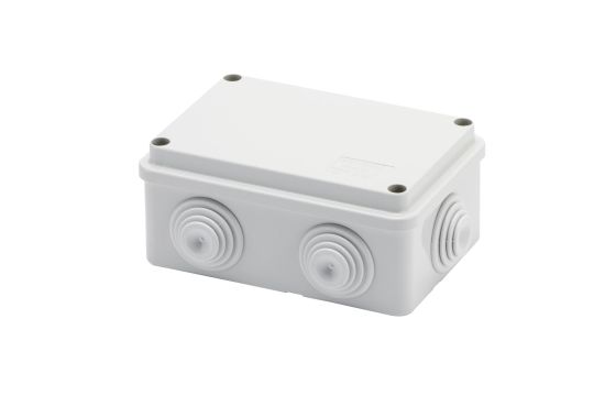Electrical distribution box, IP55,120x80x50, plastic materia